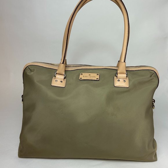 kate spade Bags Kate Spade Kennedy Park Nylon Calista Laptop Bag In Ash Green Poshmark